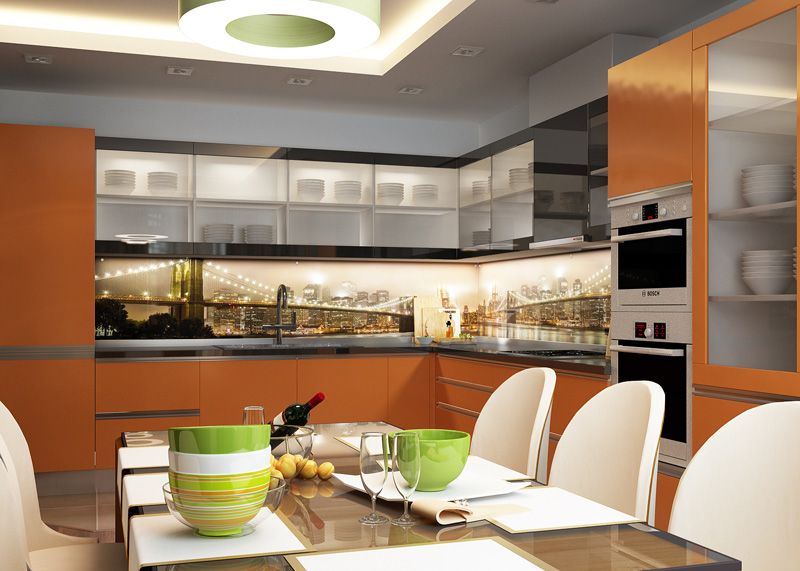 Bright kitchen design