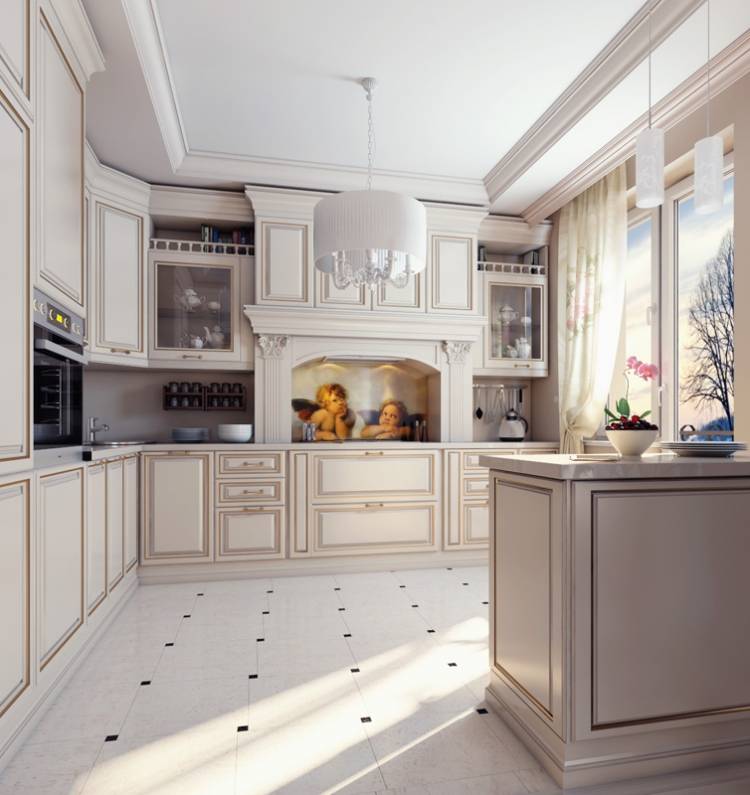 Kitchen design in Neoclassical style