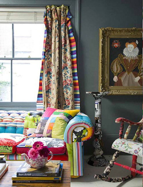 Boho style. Interior in Boho style