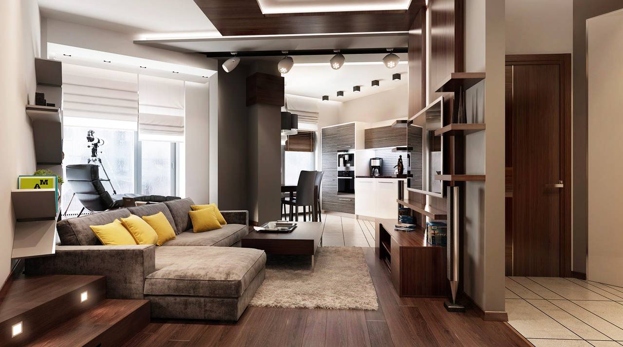 Interior of a 45 sq m apartment