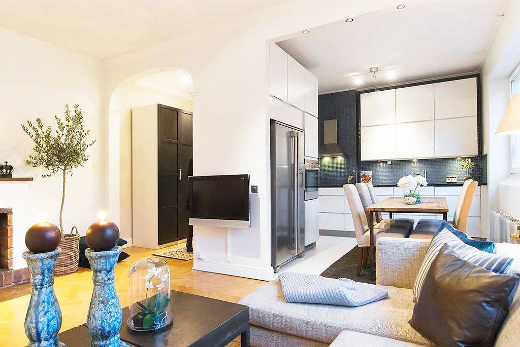 Design of a 40 sq m studio apartment