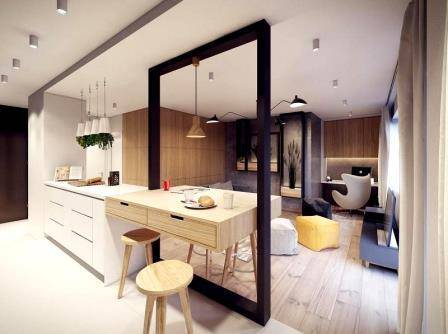 Design project of a studio apartment 30 sq