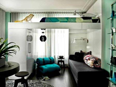 Design of a studio apartment 30 sq m