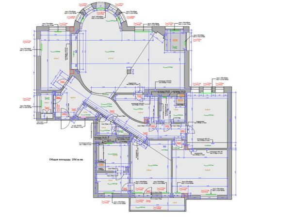 Krasnoarmeyskaya: Design of a Six-Room Apartment