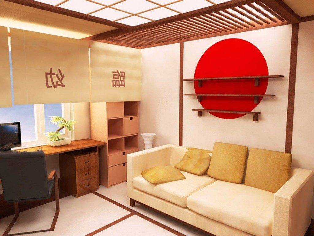 Japanese style in the design of a 25-square-meter studio apartment