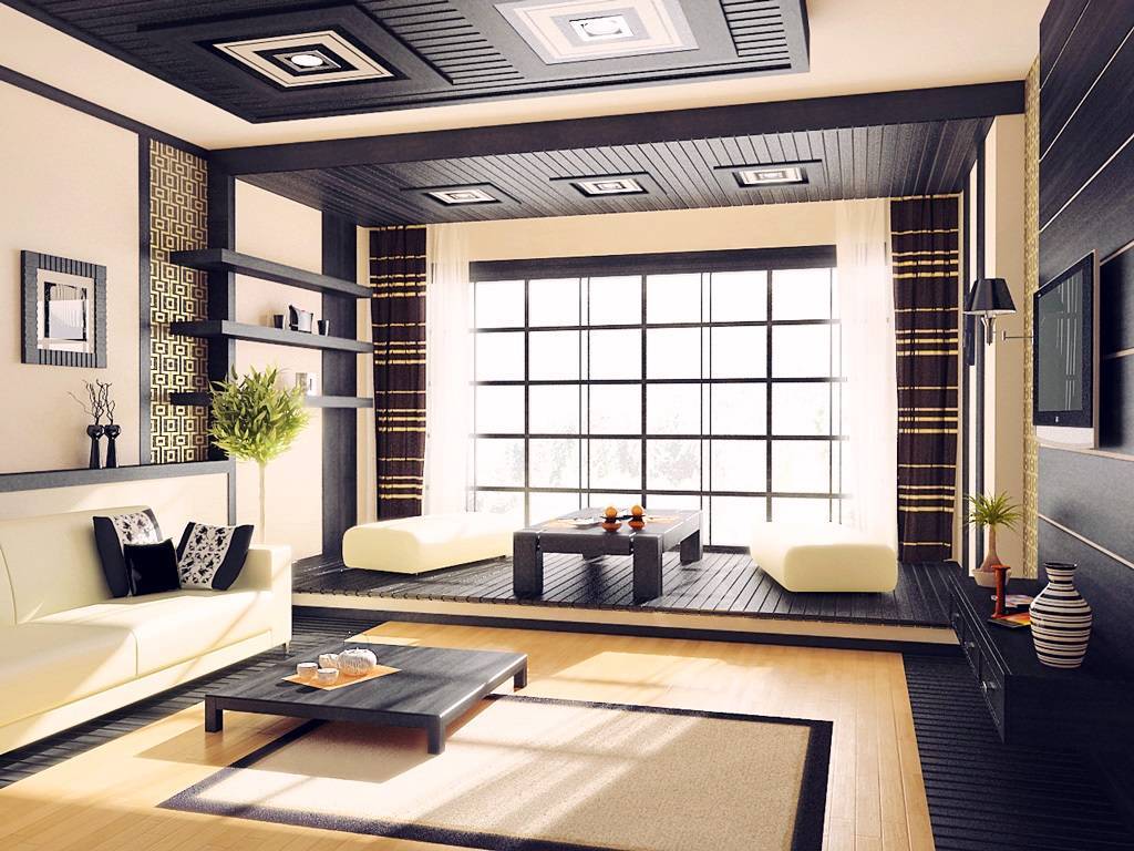 Japanese motifs in a 25 sq.m studio