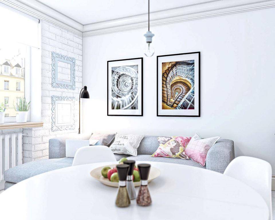 Lighting in a 25 square meter apartment