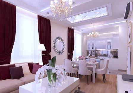 Interior design of a studio apartment