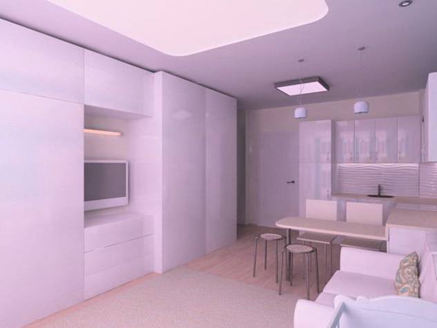 Studio apartment: layout, design