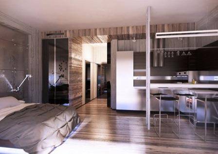 Design options for a studio apartment